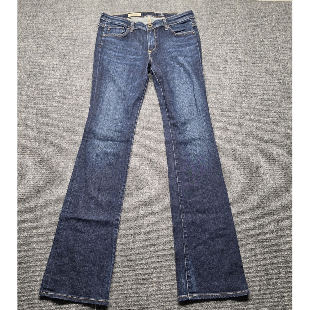 AG Adriano Goldschmied The Olivia Skinny Boot Cut Jeans Size 28 Regular Dark Was
